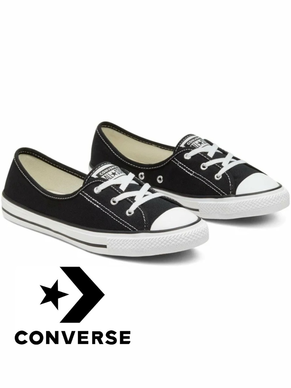 Converse Ballet Lace Chuck Taylor All Star Slip On Low Top Shoes- Women Sz 8.5US